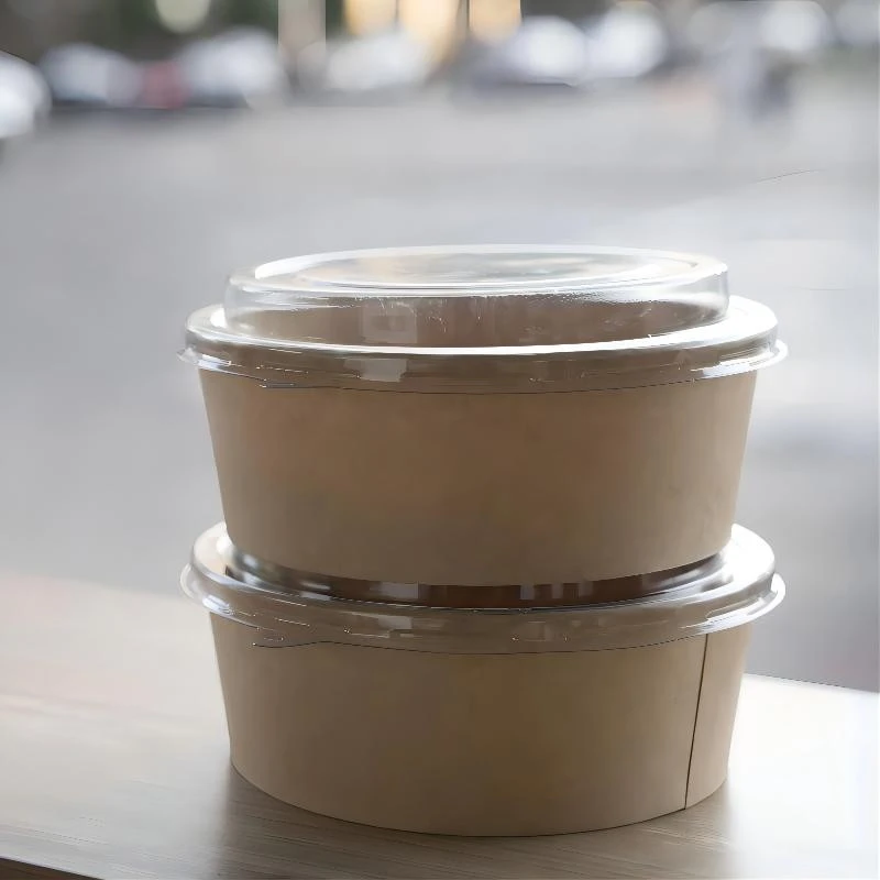 1000ml Round Paper Bowls Kraft Ø150