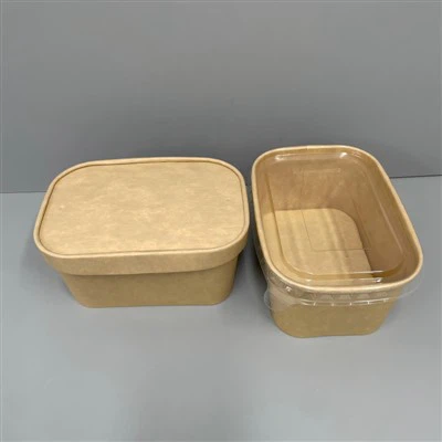 1000ml 직사각형 종이 그릇 크래프트